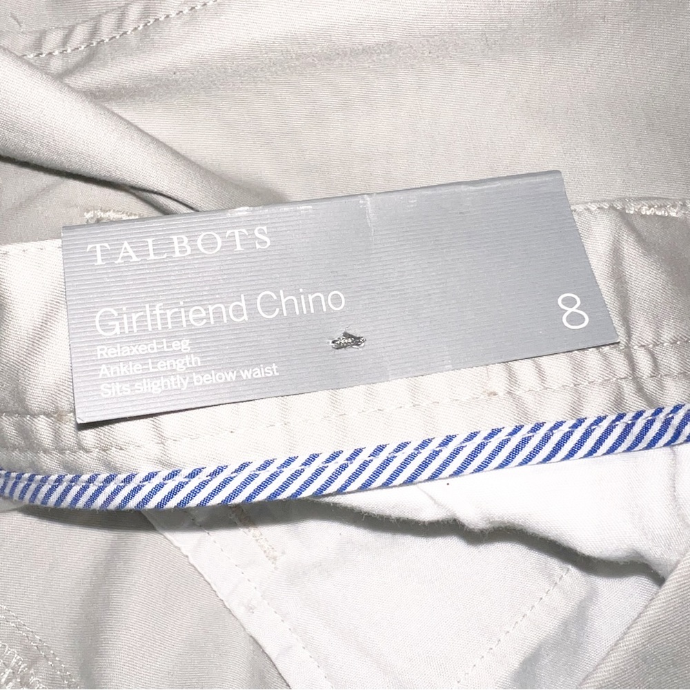 Talbots Gray Taupe Classic Girlfriend Chino Pants - Picture 11 of 12